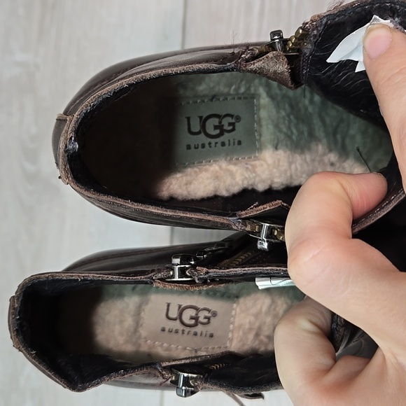 Ugg Australia Women 1009948 Ankle Leather Wedge Boots shoes sz 6.5 - Picture 5 of 11